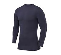 PowerLayer Compression Tops for Men Base Layers Men's Running Top Thermal Shirt - Crew Neck - Graphite, M