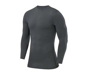 PowerLayer Kids Base Layer Long Sleeve Compression Shirt. Lightweight and Moisture Wicking Thermal Top for Football, Rugby, Soccer and Gym for Boys - Darkest Spruce (Boys), 10-12 Years