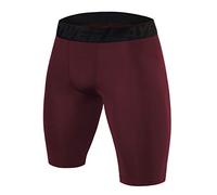 PowerLayer Men's Compression Base Layer Shorts Thermal Shorts Underwear - Cabernet, XL