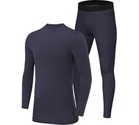 PowerLayer Skins for Boys Kids Base Layer Thermal Long Sleeve Top & Tights Football Compression Set - Graphite Top + Graphite Tights, 10-12 Years
