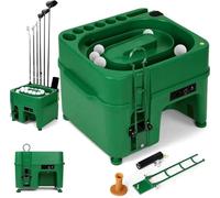 Powerless Golfs Ball Dispenser - Dual-Mode Ball Release, Golfs Ball Dispenser Machine, Golfs Ball Pitching Machine, With 6 Club Jacks + Track Holder,For Indoor Simulators Golfs Driving Range