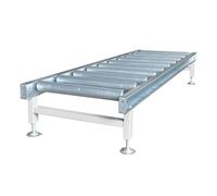Powerless Roller Conveyor Dolly Set of 4, Galvanized Steel Non-Powered Rollers for Efficient Material Handling, Size 100-150x60x30cm, Durable & Lightweight