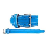 Powerlifting Belt PU Leather Weighlifting Dumbbells Barbell Weight Fitness Belt Musculation Squat Bench Press Bodybuilding Training Waist(Blue,M)
