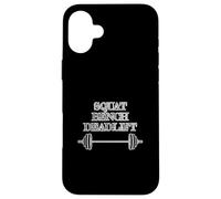 Powerlifting Essentials Squat Bench Deadlift Case for iPhone 16 Plus