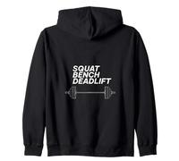 Powerlifting Identity Squat Bench Deadlift Zip Hoodie