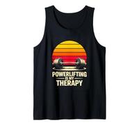 Powerlifting is My Therapy Barbell Gym Workout Tank Top