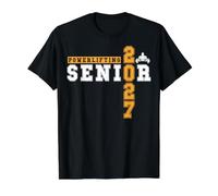 Powerlifting Senior Night Powerlifting 2027 Graduation 15 Value Graphic T-Shirt, Men, Black, M