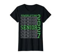 Powerlifting Senior Night Powerlifting 2027 Graduation 36 Value Graphic T-Shirt, Women, Black, S