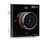 Powerline B100B in wall speaker amplifier, LCD touch display, Bluetooth 5.0, 4x25W Class-D audio system, USB, microSD, AUX, remote, black, HiFi wall mount, includes back box