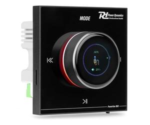 Powerline B50B In Wall Bluetooth Speaker Amplifier, LCD Touch Display, 2x 25W Class-D, USB MicroSD MP3 Player, AUX Line Input/Output, Remote Control & Back Box, Black