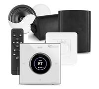 Powerline B50W 2-Zone Ceiling and Patio Speaker System with In-Wall Bluetooth Amplifier, Outdoor IPX5 Wall Speakers, 2x Kitchen Ceiling Speakers, Speaker Cable