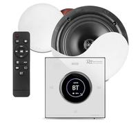 Powerline B50W Bluetooth Ceiling Speaker System with 2x 8" Low Profile Speakers and In-Wall Amplifier, Touch LCD, USB/microSD, Speaker Cable - Bluetooth Ceiling Audio Solution for Home and Office