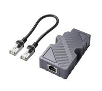 Powerline Ethernet Adapter Kit, High-Speed GigE PoE Injector with 150W DC Step Up Converter for Stable Home Network Expansion ABS Material