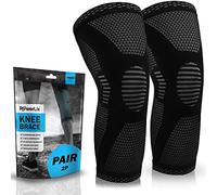 POWERLIX Knee Support for Women/Men, 2 Pack Knee Brace Compression Sleeve Support for Arthritis, Joint Pain, Ligament Injury, Meniscus Tear, ACL, Tendonitis, Running, Squats, Sports, Black, Small