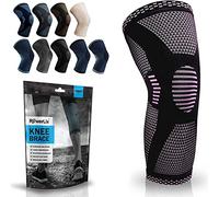POWERLIX Knee Support for Women/Men, Knee Brace Compression Sleeve Support for Arthritis, Joint Pain, Ligament Injury, Meniscus Tear, ACL, MCL, Tendonitis, Running, Squats, Sports, Pink, Small