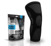 POWERLIX Knee Support for Women/Men, Knee Brace Compression Sleeve Support for Arthritis, Joint Pain, Ligament Injury, Meniscus Tear, ACL, MCL, Tendonitis, Running, Squats, Sports, Black, Medium