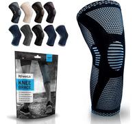 POWERLIX Knee Support for Women/Men, Knee Brace Compression Sleeve Support for Arthritis, Joint Pain, Ligament Injury, Meniscus Tear, ACL, MCL, Tendonitis, Squats, Sports, Light Blue, Large