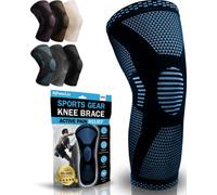 POWERLIX Knee Support for Women/Men, Knee Brace Compression Sleeve Support for Arthritis, Joint Pain, Ligament Injury, Meniscus Tear, ACL, MCL, Tendonitis, Squats, Sports, Light Blue, XXLarge