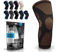 POWERLIX Knee Support for Women/Men, Knee Brace Compression Sleeve Support for Arthritis, Joint Pain, Ligament Injury, Meniscus Tear, ACL, MCL, Tendonitis, Running, Squats, Sports, Orange, Medium