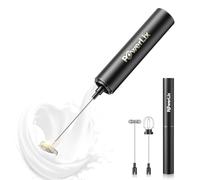 POWERLIX Pro 3-in-1 Handheld Milk Frother Electric - USB-C Rechargeable, 10,000 RPM Quick Whisk, Detachable Heads for Latte/Cappuccino/Egg Whites, Auto-Stop Safety, Portable Barista Tool