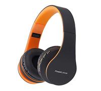 PowerLocus Bluetooth Headphones Over Ear, Foldable Wireless Headphones, Hi-Fi Stereo Headphone with Deep Bass, Micro SD/TF, FM Radio & Wired mode, Built-in Microphones, Soft Earmuffs for Phone/PC