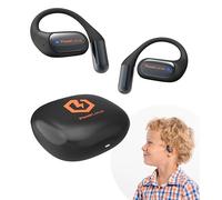 PowerLocus Kids Wireless Headphones Open-Ear, 85dB Safe Volume Limit, Open Ear Earbuds, Touch Button Control, Long Playtime,13x11mm Deep Bass Drivers, Neckband Earphones for Kids,Noise Cancelling Mic