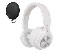 PowerLocus P3 Bluetooth Headphones Over-Ear, [40h Playtime, Bluetooth V5.0] Wireless Headset Hi-Fi Stereo Headphone, Foldable with Mic, Deep Bass, Wired Mode for Cell Phones/Laptop/PC/TV (White)