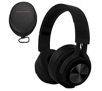 PowerLocus P3 Bluetooth Headphones Over-Ear, [40h Playtime, Bluetooth V5.0] Wireless Headset Hi-Fi Stereo Headphone, Foldable with Mic, Deep Bass, Wired Mode for Cell Phones/Laptop/PC/TV (Matt Black)
