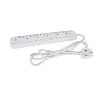 Powermaster 379955 Switched Extension Lead with Neon Indicator 230V 6-Gang 2m