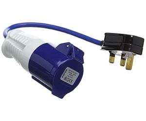 Powermaster 818738 13A-16A Fly Lead Converter 13A Plug to 16A Socket