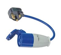 PowerMaster 818738 Fly Lead Converter 13A Plug to 16A Socket