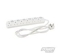 Powermaster Extension Lead with Switch 2m 4 or 6 Way Sockets 13A with Indicator