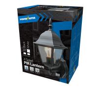 Powermaster S5904 IP43 4-Sided PIR Lantern - Black