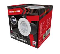 Powermaster S6590 IP20 Fire Rated Fixed Downlight - White