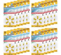 Powermax Size 10 Hearing Aid Batteries, Made In USA, Yellow Tab, 128 Count
