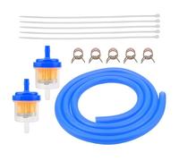 PowerMotor 1/4 Inch Gas Fuel Line Filter Hose Universal Kit,Replacement for 50cc 70cc 90cc 110cc 125cc 150cc Taotao Coolster Apollo Baja ATV Four Wheeler Dirt Pit Bike Blue