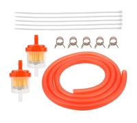 PowerMotor 1/4 Inch Gas Fuel Line Filter Hose Universal Kit,Replacement for 50cc 70cc 90cc 110cc 125cc 150cc Taotao Coolster Apollo Baja ATV Four Wheeler Dirt Pit Bike Red