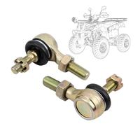 PowerMotor 2psc M10 M12 Tie Rod End Kits, Left Right Hand Thread Tie Ball Joint For ATV Quad 4 Wheeler Go Kart Karting Quads Bike Parts
