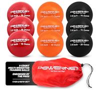 PowerNet 2.8" 9 Pack Baseball Size Weighted Progressive Training Balls for Hitting and Batting, Build Strength & Muscle, Improve Technique, Training Equipment for Throwing (16, 18, 20 oz)