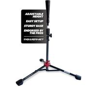 PowerNet Baseball & Softball Batting Tee, Adjustable Height Batting Tee 27.5" - 44", Portable Outdoor Baseball Training Equipment for Hitting Training (Deluxe)