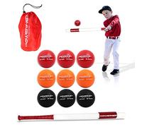 PowerNet Sweet Spot Training Bat + 2.8" Progressive Baseball Training Balls for Hitting & Pitching, 9 Pack Pro Weighted Balls & 31" Weighted Bat (28 oz), Improve Hand-Eye Coordination and Power