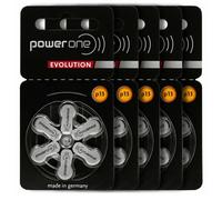 PowerOne Evolution Size 13 Hearing Aid Batteries - 1.45V Zinc Air with Improved Battery Life (30 Batteries)