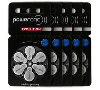 PowerOne Evolution Size 675 Hearing Aid Batteries - 1.45V Zinc Air with Improved Battery Life (30 Batteries)