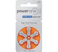 PowerOne P 13 - Hearing Aid Battery PR48-310 mAh 1.45 V, Pack of 60