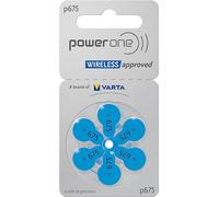 Powerone P675 Hearing Aid Batteries Pack of 60 Blue