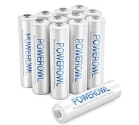 Powerowl 12 x AAA Rechargeable Batteries 1.2V for Cordless Phones, 1000mAh NiMH Rechargeable Batteries, Low Self Discharge
