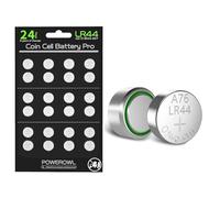 POWEROWL 24 Pcs LR44 Batteries, High Capacity 1.5V AG13 L1154F Batteries for Watches, Christmas decorations, Key Fobs, and Small Electronics