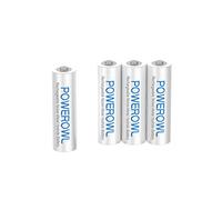 POWEROWL 4-Pack Rechargeable AAA NiMH Batteries, Recharge up to 1200x Times, Pre-Charged