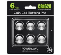 POWEROWL - 6 x CR1620 Coin Button Cell 3V Lithium Batteries Battery
