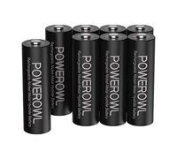 POWEROWL AA Rechargeable Batteries 8 Pack, High Capacity 2800mAh 1200 Cycles 1.2V NiMH Rechargeable Battery AA